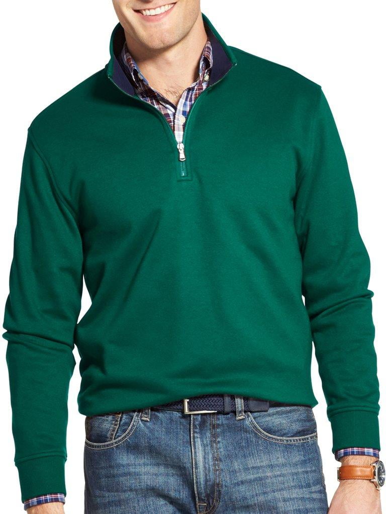 izod men's advantage performance quarter zip fleece pullover