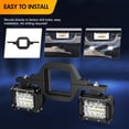 thumbnail image 6 of GOOACC Led Work Light Pods, 4inch 60W Led Lights with 2inch Tow Hitch Mounting Brackets Fit Off-Road Driving Led Backup Reverse Lights for Truck Trailer SUV Pickup, 6 of 8