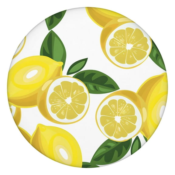 Floral Lemon Tablecloth Yellow Fruit Print Cute Summer Style I Love Lemons Kitchen Decor