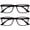 Black - 2 Pairs, variant on OPULIZE NYX Blue Light Blocking Glasses - Anti-Glare Computer & Gaming Eyewear - UV & Eyestrain Protection - Rectangular Frame - Black - Mens Womens - 2 Pack