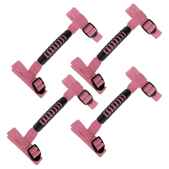 Roll Bar Grab Handles for Jeep Wrangler 1987-2021 Grip Handle Holder Nylon Pink 4 Pcs