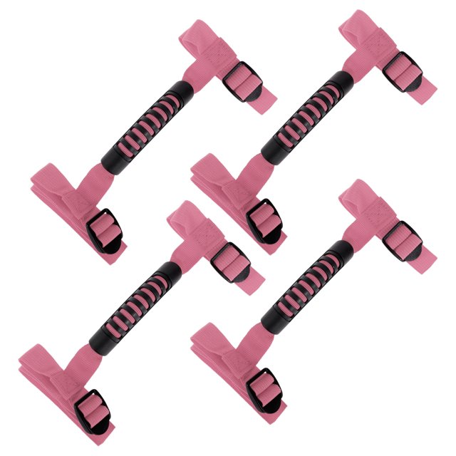 Mangos de agarre para barra de rodillo para Jeep Wrangler 1987-2021, soporte de mango de nylon rosa, 4 piezas