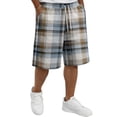 thumbnail image 2 of Resicozy Mens Casual Plaid Shorts 2026 Casual Relaxed Fit Elastic Waist Drawstring Shorts with Pocket Blue S, 2 of 5