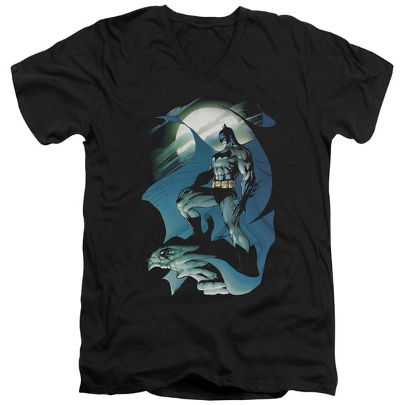 Batman Men's Glow Of The Moon Slim Fit T-shirt Medium Black