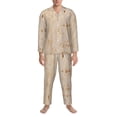 thumbnail image 3 of Fotbe Tortilla4 Pattern Long Sleeve Pajama Set for Men,Sleepwear Set,2-piece Loungewear Set,Soft PJs Comfy Nightwear with Pockets-Medium, 3 of 7