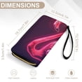 thumbnail image 6 of Womens Wallet Bifold Ladies Cluth Bag Wristlet Wrist Strap Long Purse Neon Flamingo Design, 6 of 6