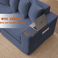 thumbnail image 6 of 10 In 1 Convertible Modular Sectional Sofa With Side Pockets Corduroy L Shaped Couch No Assembly Required For Small Spaces Apartments And Living Rooms Blue, 6 of 9