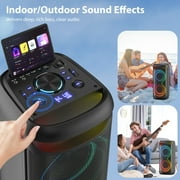 JYX Large Party Speaker, Bluetooth Speaker With Dazzling Rgb Light, Two 6.5 Subwoofer, T20