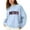 Light Blue, variant on Fiaer Merry Christmas Womens Sweater Oversized Trendy Warm Knitted Pullover Long Sleeve Loose Fit Crew Neck Casual Xmas Tops White XL