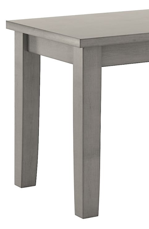 Lexington 6-Piece Dining Set with 60 Dining Table, Bench and 4 Slat Back Chairs, Antique Grey