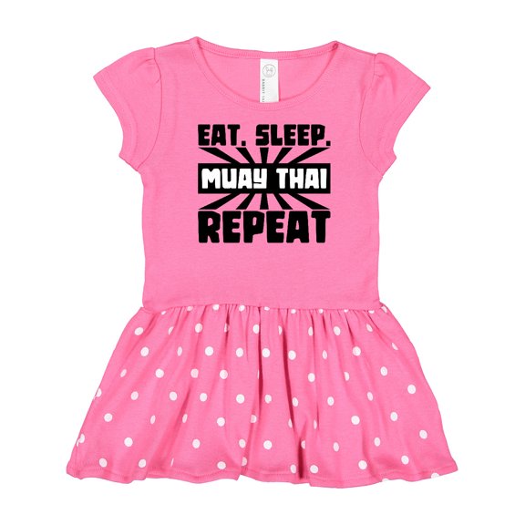Inktastic Eat, Sleep, Muay Thai, Repeat Gift Baby Girl Dress