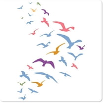 Bird Painting Stencils Sea Gull Drawing Art Template Reusable PET Craft Ornament Paint Stencil for Painting Wood Wall DIY Craft Fabric Tiles Floor Furniture Decor (11.7x8.3 Inch)