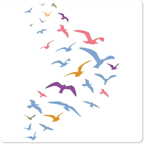 Bird Painting Stencils Sea Gull Drawing Art Template Reusable PET Craft Ornament Paint Stencil for Painting Wood Wall DIY Craft Fabric Tiles Floor Furniture Decor (11.7x8.3 Inch)