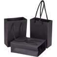 thumbnail image 2 of PH Paper Bags 4.7x2.2x6.2 inches 20pcs Gift Bags Party Bags Shopping Bags Kraft Bags Retail Bags Merchandise Bags Brown Paper Bags with Handles Bulk Black DIY, 2 of 8