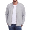 thumbnail image 3 of GIRUNS Mens Bomber Jacket Lightweight Casual Varsity Fall Winter Jackets Zip-Up Outerwear Coat Gray L, 3 of 8