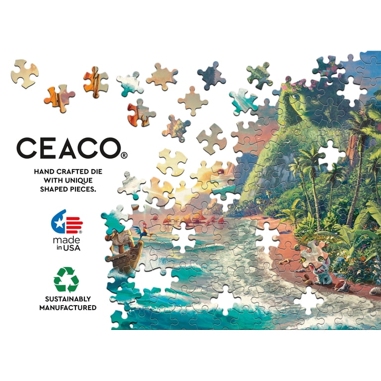 Ceaco, Disney Jigsaw Puzzle, Thomas Kinkade Moana 1000pc, Colorful