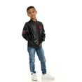 thumbnail image 2 of Marvel Spider-Man Faux Leather Moto Jacket Little Kid to Big Kid, 2 of 5