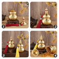 thumbnail image 2 of Luck Gourd Statue Brass Hu Lu Decoration for Office Decor Golden Brass Craft with Cnc Machining 1Pack, 2 of 4