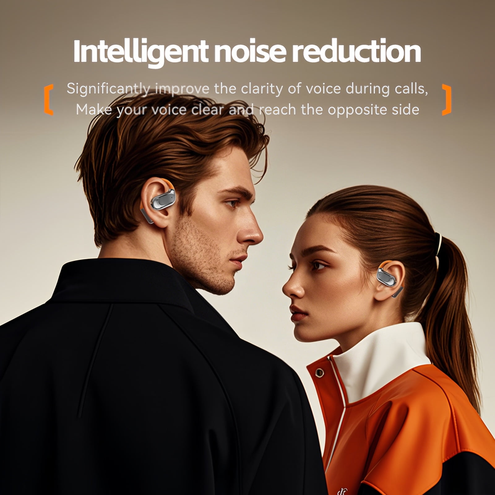 Wireless Headphones,3 in 1 Bluetooth Headphones Translator Device for iOS and Android,Best Earbuds For Phone Calls,Earbuds Wireless, Grey