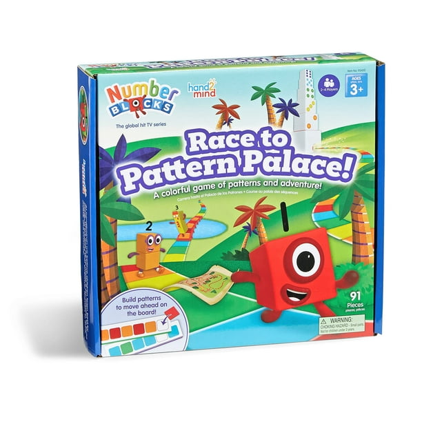 hand2mind Numberblocks Race to Pattern Palace! Juego de Mesa, Juguete de Matemáticas Preescolar, Jue hand2mind NA