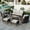 Light-gray, variant on MF Studio 7-Seat Wicker Outdoor Patio Furniture Set with Swivel Chairs, Patio Conversation Set with Extra Thickened Cushions, Light-gray