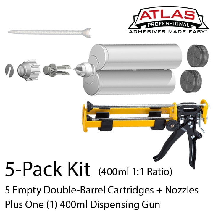 Atlas Pro 200ml Empty 1:1 Ratio 2-Part Cartridge & Pistons 