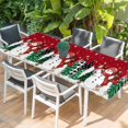 thumbnail image 2 of Red Snowman Christmas Table Cloths for 8 Foot Rectangle Tables, Winter Xmas Tree Snowflake Patio Waterproof Elastic Fitted Tablecloths, Washable Rectangular Table Cover for Camping, 2 of 8