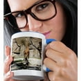 thumbnail image 2 of 3dRose, Giraffe, 15oz Two-Tone Blue Mug, 2 of 7