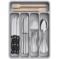 thumbnail image 1 of Bandeja organizadora de cajones Lifewit Silverware con 5 compartimentos, color gris, 1 of 8