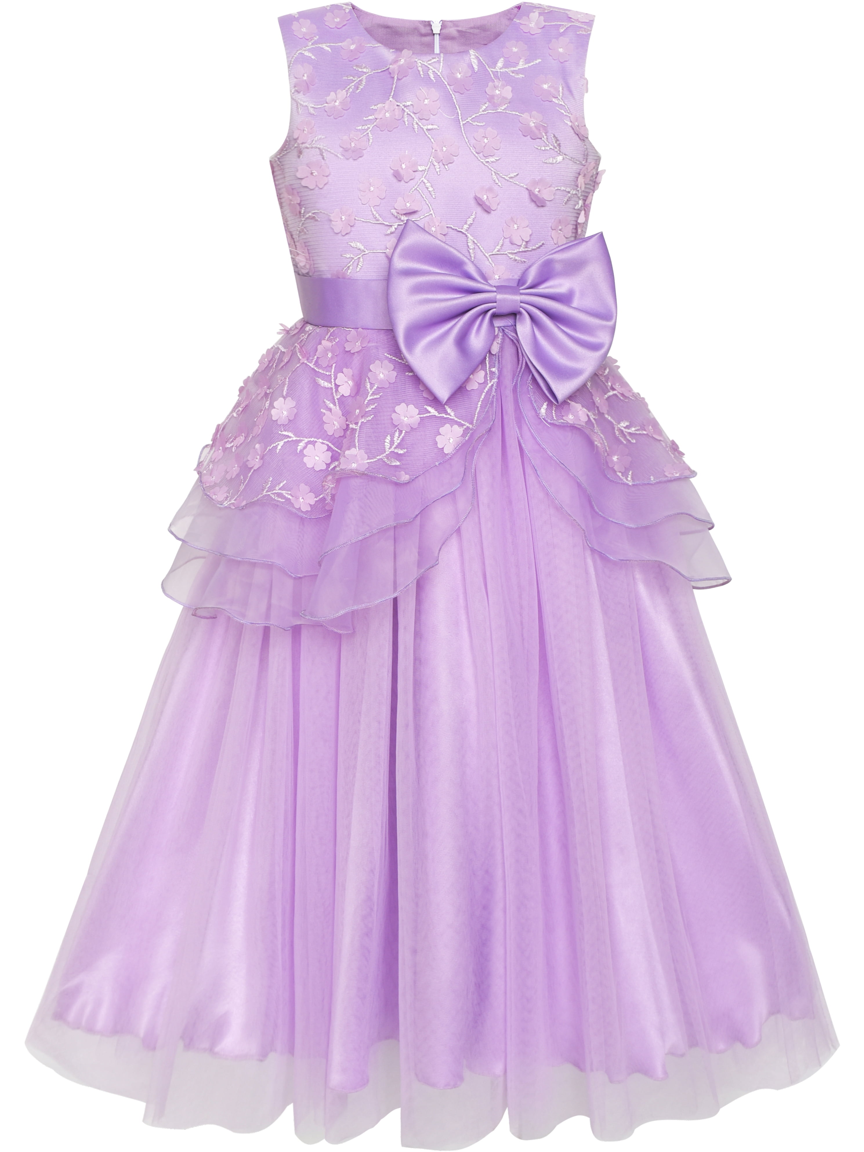 Flower Girls Dress Ball Gown Wedding Bridesmaid Bow Tie 7 Years Walmart Canada