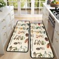 thumbnail image 4 of Kitchen Rugs Sets Of 2,Colorful Mushroom Label Light Pattern Anti Fatigue Kitchen Mat Rugs Non Slip Washable,Decorative Kitchen Floor Mats for Kitchen,Sink,Laundry,17"x47"+17"x47", 4 of 5