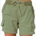 thumbnail image 2 of Pantalones cortos Cargo para mujer, pantalones cortos de secado rápido con múltiples bolsillos para verano, senderismo, viajes, Golf, pesca, pantalones cortos elásticos tácticos ligeros para mujer, 2 of 5