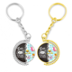 thumbnail image 1 of La hora del té Cupcake teaport Francia Anillo de oro de metal llavero llavero, 1 of 4