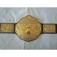 thumbnail image 2 of Big Gold Dual Black Wrestling Championship Title Belt Replica - Adult Size - 5mm - 52 Inches Length, 2 of 4