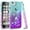 Teal/Purple, variant on LeYi for iPhone SE 2022 Case (3rd Gen), iPhone SE 2020 Case, iPhone 8 Case, iPhone 7 Case, iPhone 6/6s Glitter Clear Case with [2 Pack] Tempered Glass Screen Protector for Girls Women, Cute