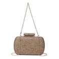 thumbnail image 4 of Bolso Mano Paja para Mujer Con Correa Cadena Bolso Diario Verano para Mujer (gris), 4 of 9
