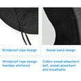 thumbnail image 6 of Mignova Breathable Wide Brim Boonie Hat Outdoor Waterproof UPF 50+ Sun Protection Mesh Safari Sun hat for Travel Fishing(Black), 6 of 7