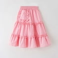 thumbnail image 5 of Toddler Girls Casual Elastic Waist Tiered Skirt Cute Ruffle Pocket Long Skirt Spring Summer Daily Wear 4-14Y, 5 of 7