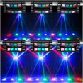 thumbnail image 4 of Mini araña de luces LED RGBW con cabezal móvil y activación por voz, con haz DMX, para fiestas, eventos, DJ, 4 of 5