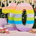 thumbnail image 2 of Large Number 0 Pinata for Girl's Birthday Party Decorations, Rainbow Pastel (21" x 14.7" x 4"), 2 of 6