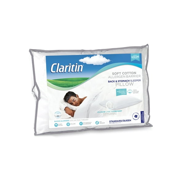 Claritin Standard/Queen Allergen Barrier Bed Pillow