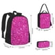 thumbnail image 2 of Easygdp Rose Red Glitter Mochila para Niños y Niñas con Set de Caja de Almuerzo y Estuche para Lápices 3 en 1, Mochila Escolar Estampada para Adolescentes, 2 of 7