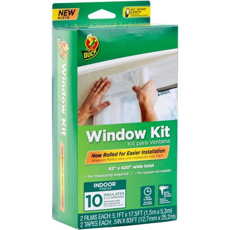 Duck Brand SFWK Shrink Film Window Kit: 62 in. x 420 in. (Clear/Indoor-Grade) / 10 Pieces