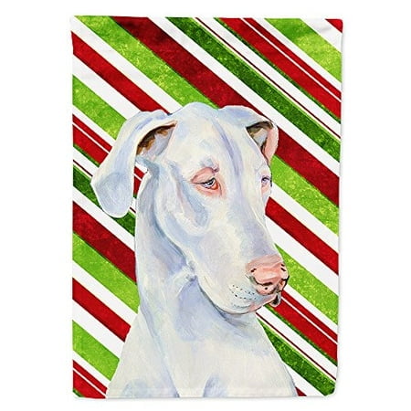 Caroline's Treasures LH9221GF Great Dane Candy Cane Holiday Christmas Flag Garden Size, Small, Multicolor