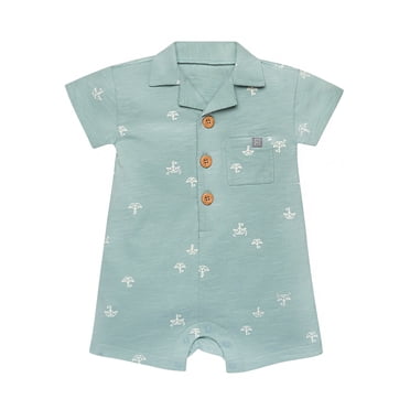 Modern Moments by Gerber Baby Boy Short Sleeve Romper, Sizes 0/3 Months - 24 Months
