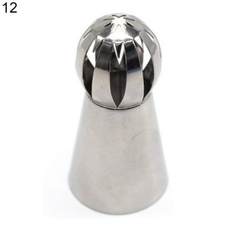 

HEVIRGO Icing Nozzle Exquisite Wide Application Stainless Steel Cake Decorating Piping Tip Baking Accessories Pink Stainless Steel
