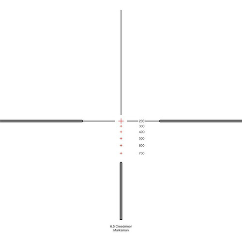 Hawke Sport Optics Vantage 30 WA Rifle Scope, 4-12x42mm, 30mm, SFP, 6.5 Creedmoor Marksman Reticle, Black