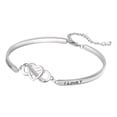 thumbnail image 3 of Pulseras para mujer cadena moda ajustable pequeño adorno encanto para cumpleaños plata, 3 of 8