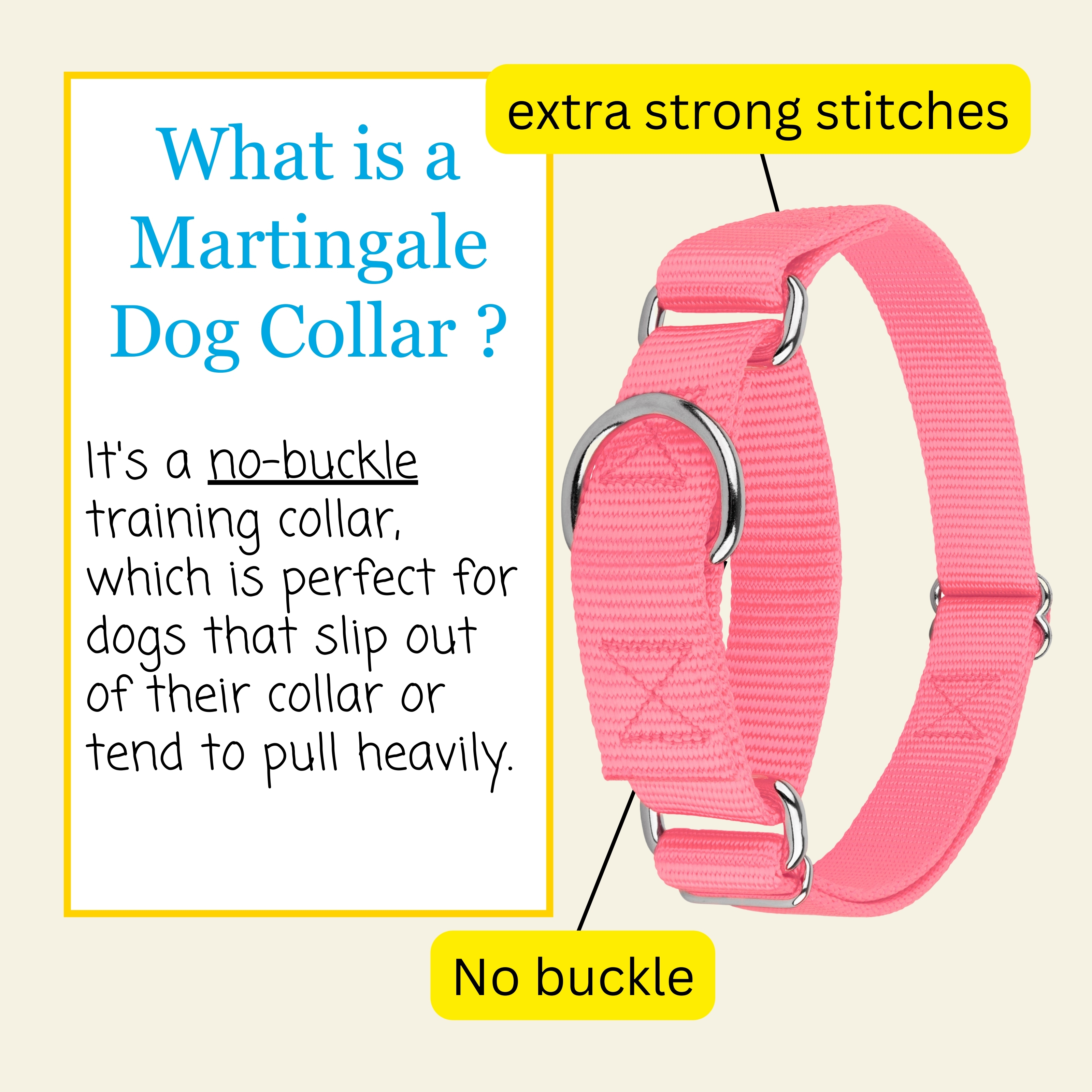 Country Brook Design Martingale Dog Collar, Pink, Medium photo 4