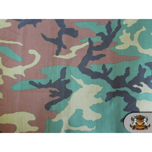 Polycotton Printed FATIGUE 1 Fabric / 60" Wide / Sold by the Yard